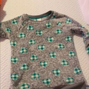 Cat & Jack Gray and Green Sweatshirt with Crew Neck